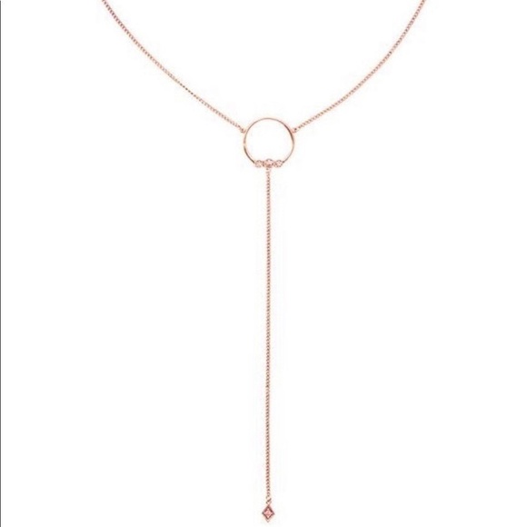 NWT LUV AJ FULL BLOOM LARIAT ROSE GOLD NECKLACE - Picture 2 of 7